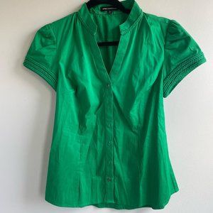Express short sleeve dress shirt, size M, green